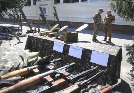 Demonstration of weapons