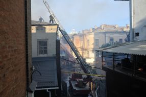 Fire at the engineering and pedagogical academy in Kharkiv