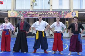 Participants of the "Zaporozhye Spas" festival