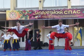 Participants of the "Zaporozhye Spas" festival