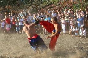 Cossacks demonstrate Cossack martial arts