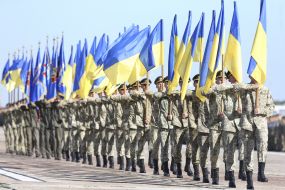 Rehearsal of the parade to the Independence Day
