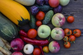 Vegetables and fruits on the table