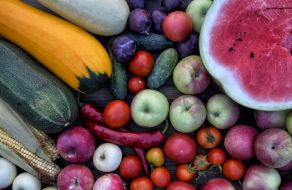 Vegetables and fruits on the table