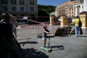 Boy on a scooter
