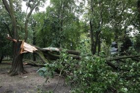 Consequences of a rain in Kiev, August 16, 2018.