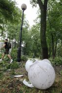 Consequences of a shower in Kiev, August 16, 2018.