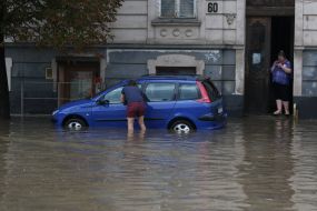 The man is near the car