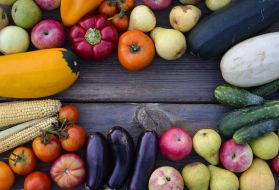 Vegetables and fruits on the table