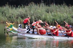 Participants of the "Dragon" boat competition