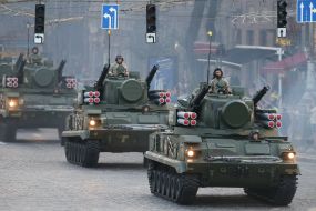 Rehearsal for the parade on the Independence Day of Ukraine