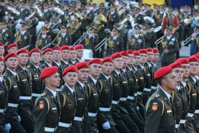 General rehearsal of the military parade in Kiev