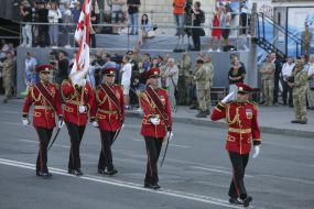 General rehearsal of the military parade in Kiev
