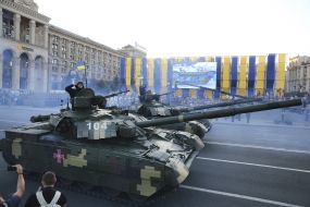 General rehearsal of the military parade in Kiev