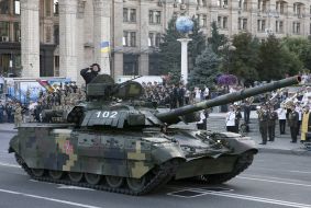 General rehearsal of the military parade in Kiev
