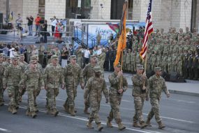 General rehearsal of the military parade in Kiev