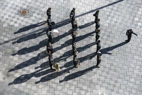 Participants of the ceremony of raising the state flag