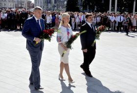 Alexander Novak, Sergey Chernov and Yulia Svetlichnaya