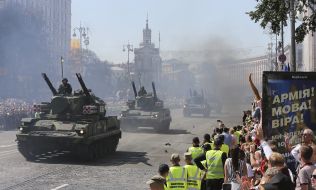 Military parade for the Independence Day in Kiev