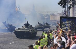 Military parade for the Independence Day in Kiev