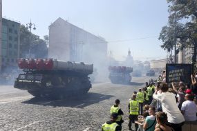 Military parade for the Independence Day in Kiev