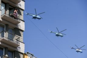 Military parade for the Independence Day in Kiev