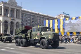 Military parade for the Independence Day in Kiev