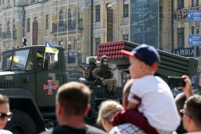 Military parade for the Independence Day in Kiev