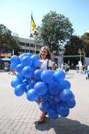 Girl with balloons