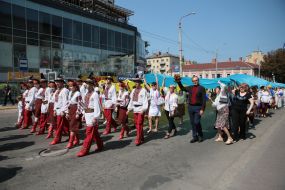 Participants in the celebration of Independence Day