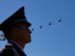 Military parade for the Independence Day in Kiev
