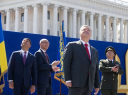 Stepan Poltorak, Vladimir Groisman, Andriy Parubiy and Petro Poroshenko