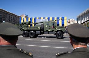 Military parade for the Independence Day in Kiev