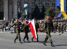 Military parade for the Independence Day in Kiev