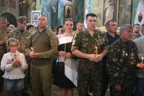 Participants of the memorial service