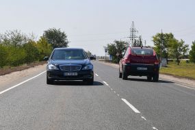 The car of the President of Ukraine Petro Poroshenko