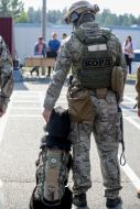 Law guard with a dog