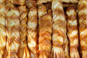 Smoked cheese from sheep's milk