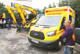 New car and excavators