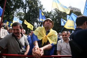 Участники акции за принятие Избирательного кодекса