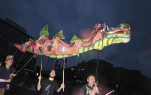 Театрализованное шествие по случаю открытия фестиваля театров кукол "pUp. Pet"