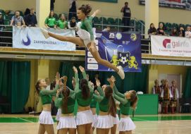 Performance by the team of cheerleaders