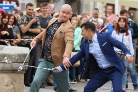 Yevhen Koshovy and Volodymyr Zelensky
