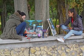 Painters paint landscapes