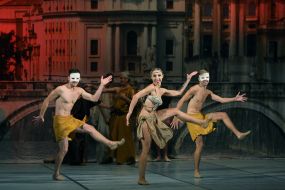 Artists during the premiere of the ballet "Spartacus"
