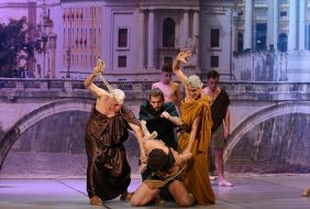 Artists during the premiere of the ballet "Spartacus"