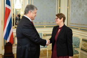 Petr Poroshenk and Tone Wilhelmsen Tryoen