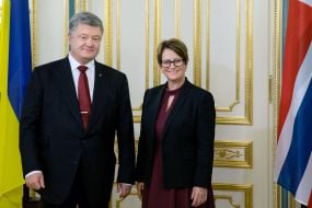 Petr Poroshenk and Tone Wilhelmsen Tryoen