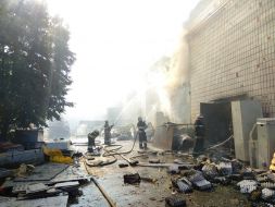 Elimination of fire at the cardboard combine in Zhitomir