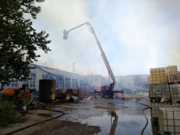Elimination of fire at the cardboard combine in Zhitomir